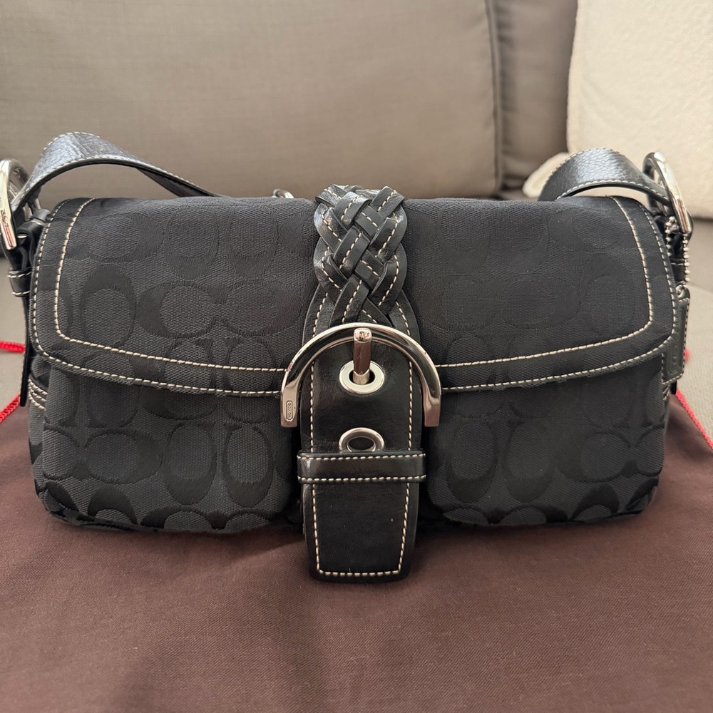 Coach Signature Braided Soho Shoulder Bag